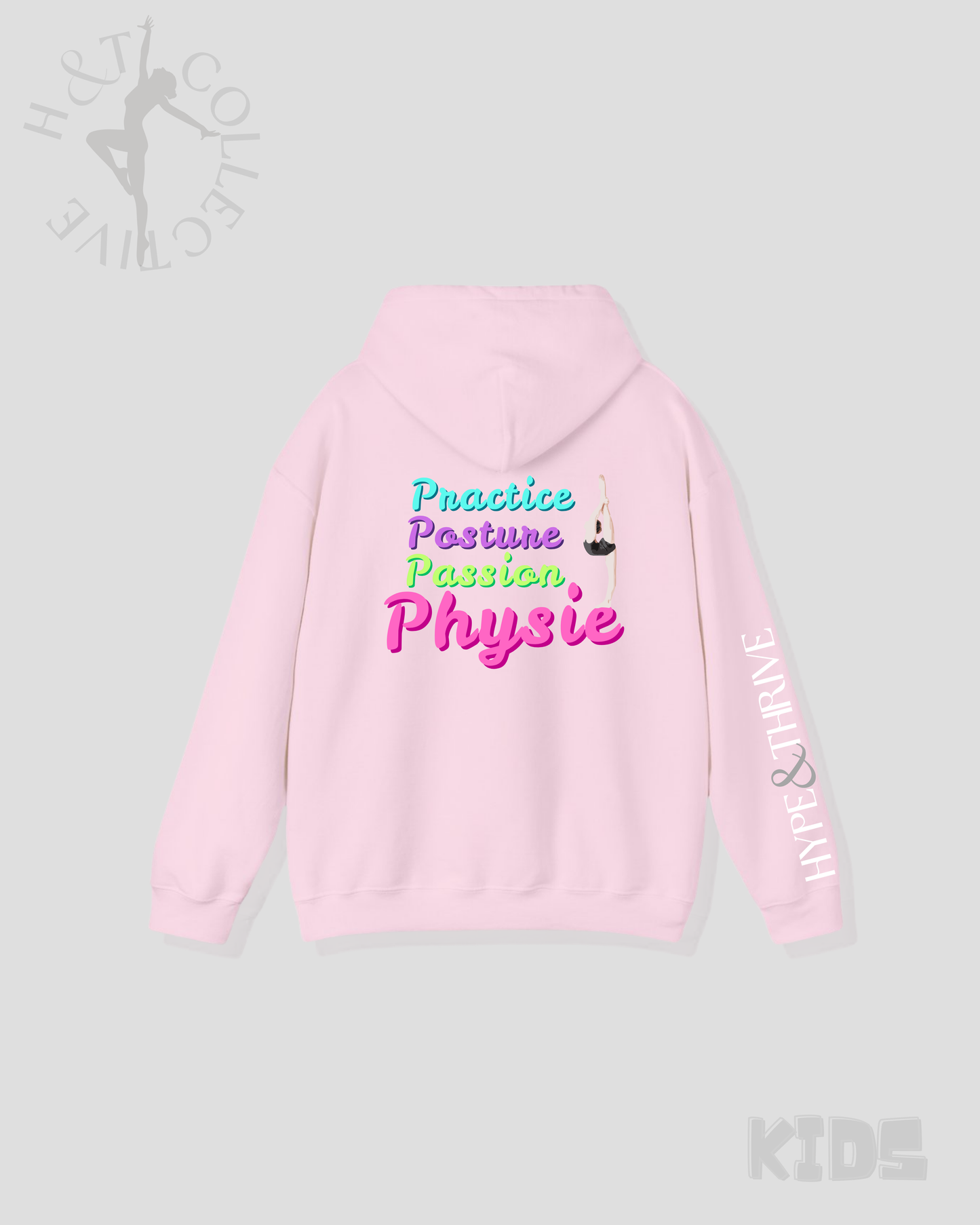 H&T Kids Hoodie - Practice, Posture, Passion, Physie