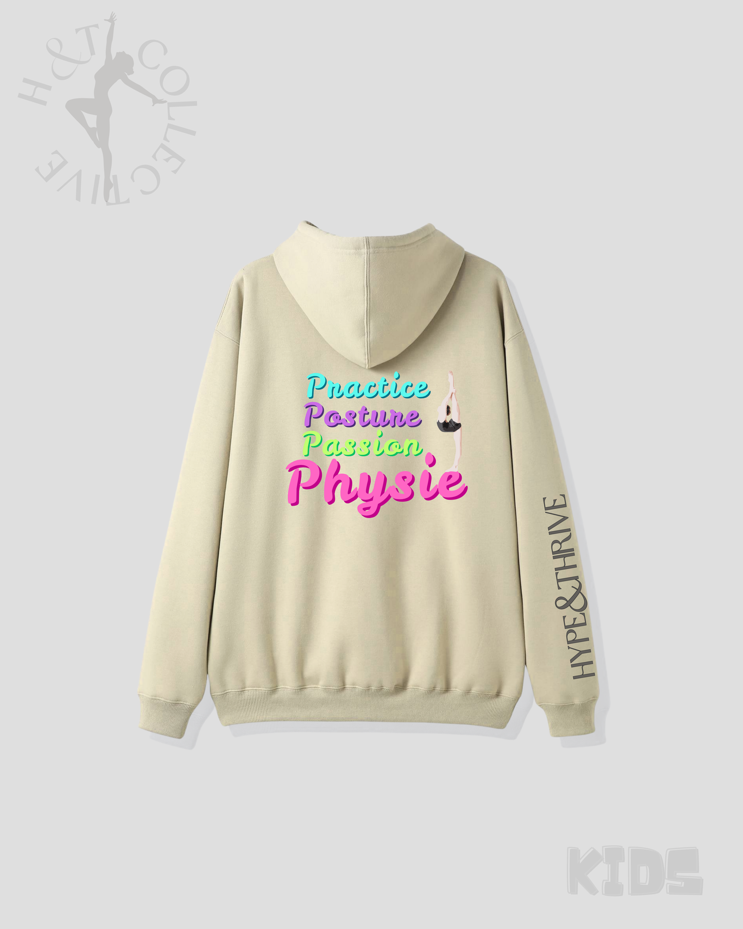 H&T Kids Hoodie - Practice, Posture, Passion, Physie