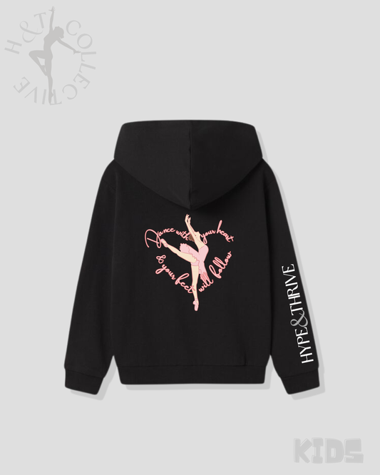 H&T Kids ZIP Hoodie - Ballet Heart