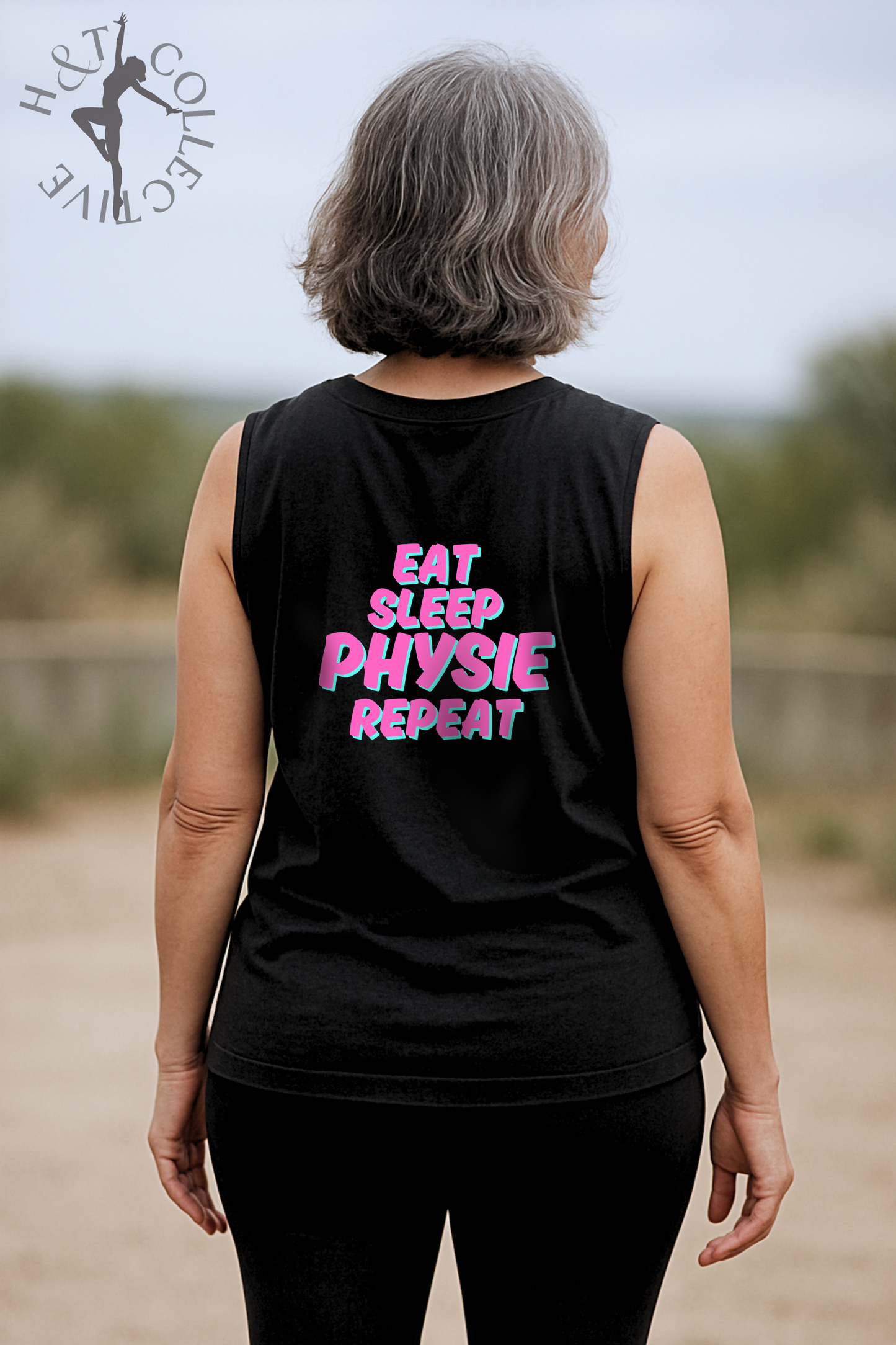 H&T Adults Muscle T - Eat, Sleep, Physie, Repeat