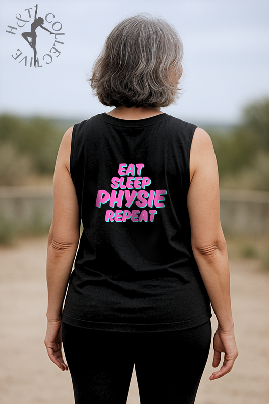 H&T Adults Muscle T - Eat, Sleep, Physie, Repeat