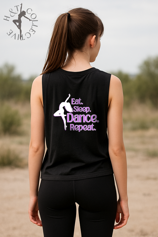 H&T Teens Muscle Tee - Eat, Sleep, Dance, Repeat