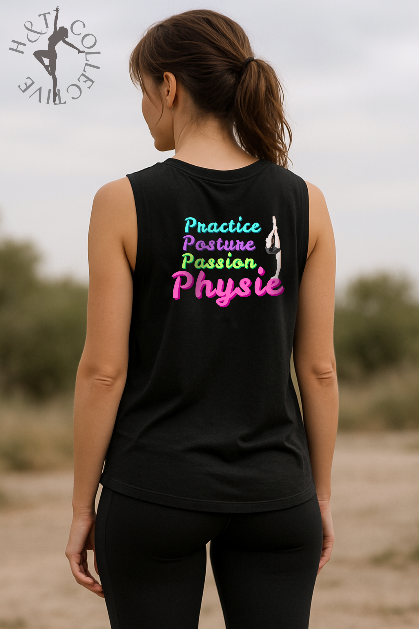 H&T Teens Muscle T - Practice, Posture, Passion, Physie