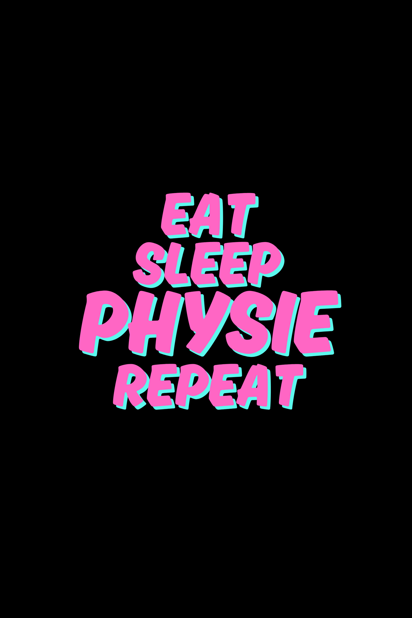 H&T Teens Muscle T - Eat, Sleep, Physie, Repeat