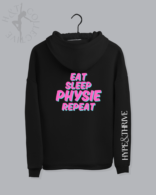 H&T Adult Zip Hoodie - Eat, Sleep, Physie, Repeat