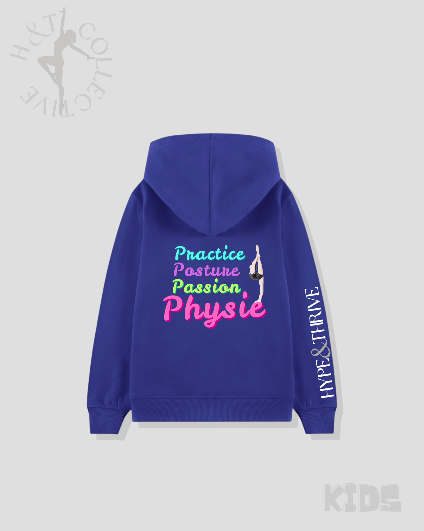 H&T Kids Hoodie - Practice, Posture, Passion, Physie