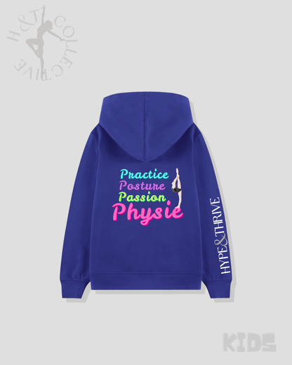 H&T Kids Hoodie - Practice, Posture, Passion, Physie
