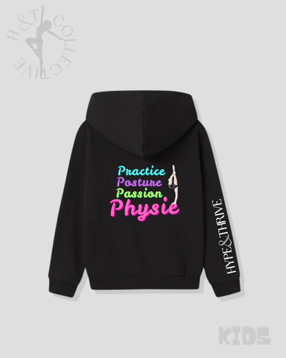 H&T Kids Hoodie - Practice, Posture, Passion, Physie