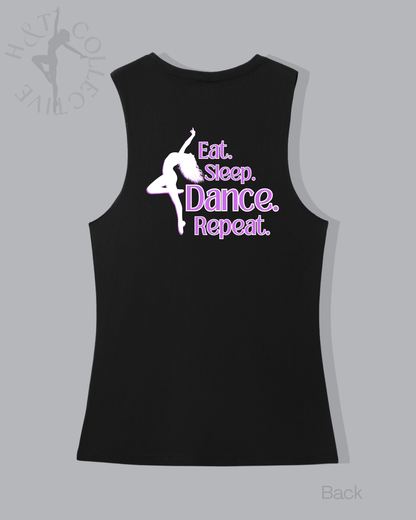 H&T Adults Muscle T - Eat, Sleep, Dance, Repeat