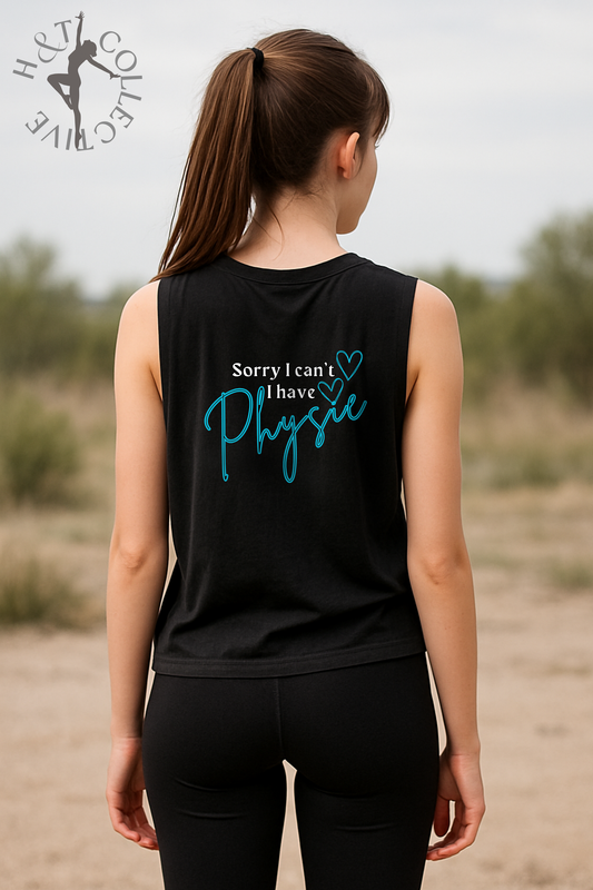 H&T Teens Muscle T - Sorry I Can't, I have Physie