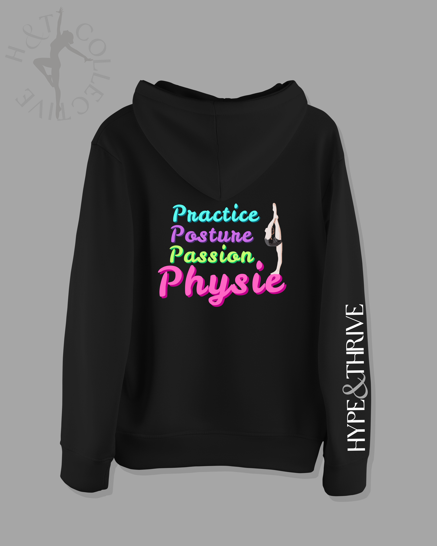 H&T Teens ZIP Hoodie - Practice, Posture, Passion, Physie