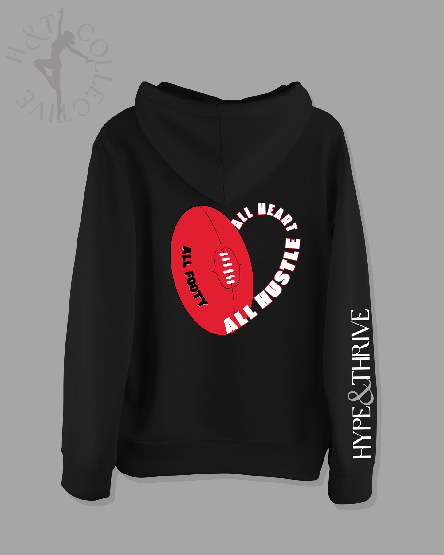 H&T AFL Hoodie – All Heart. All Hustle. All Footy.