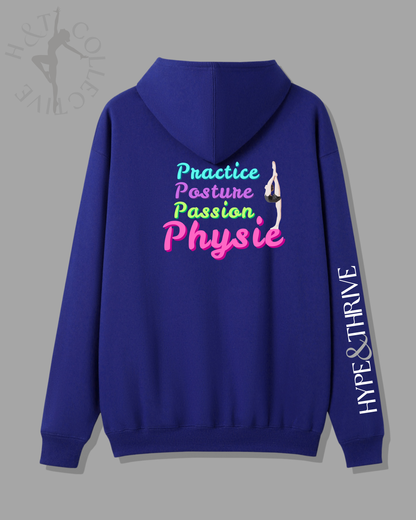 H&T Teens ZIP Hoodie - Practice, Posture, Passion, Physie