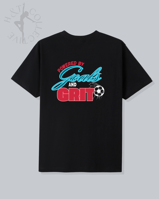H&T Adult TShirt - Powered by Goals and Grit