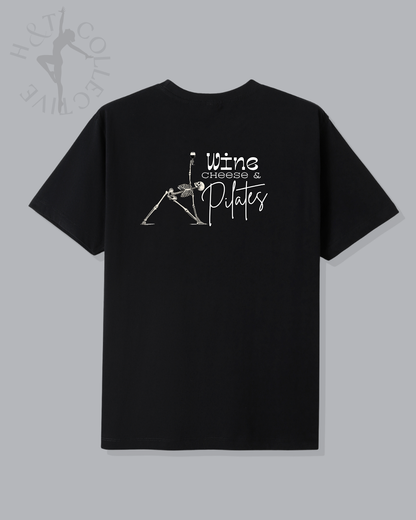 H&T Adult TShirt - Wine, Cheese and Pilates