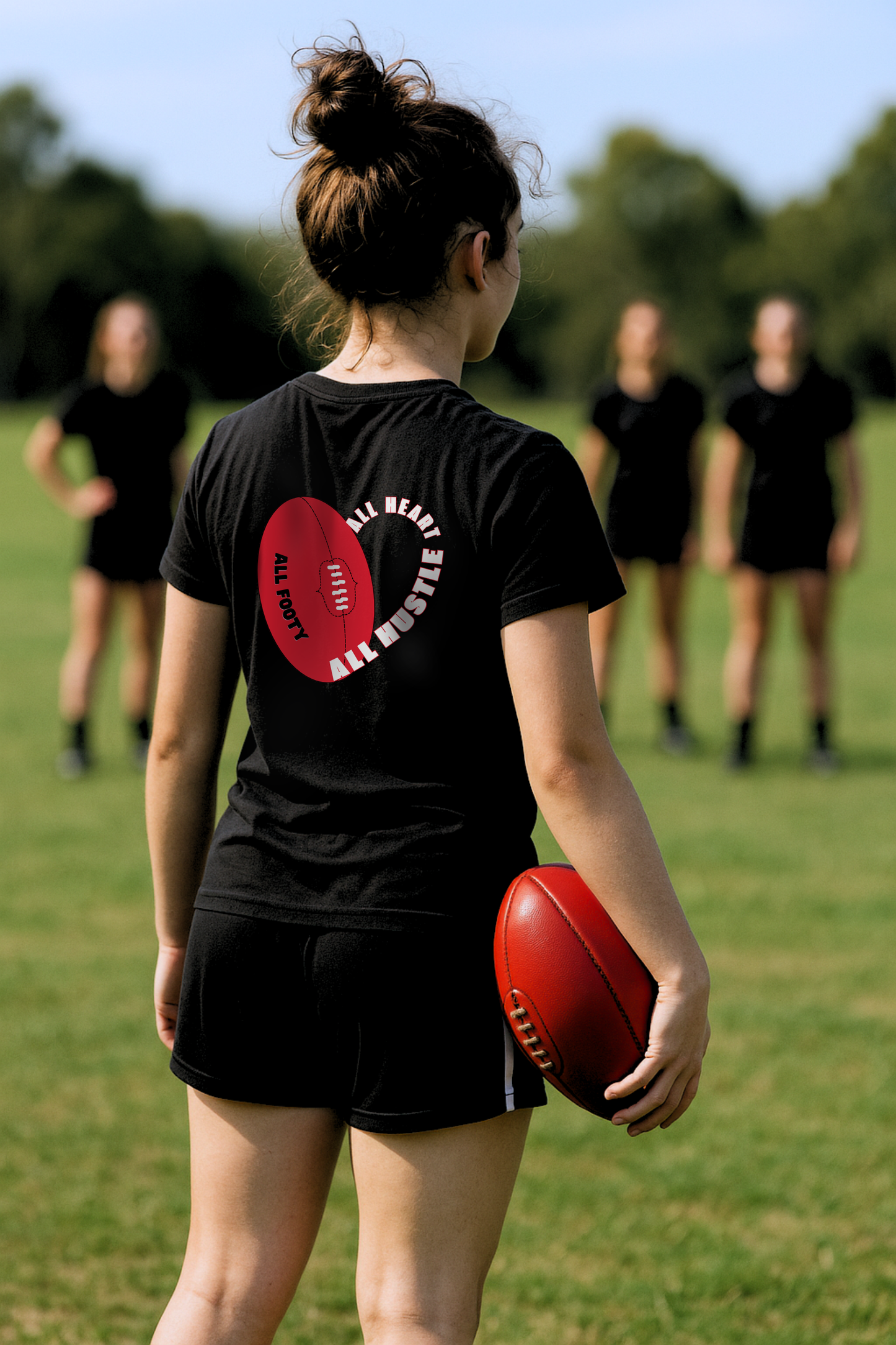 H&T Teens TShirt - All Heart All Hustle All Footy